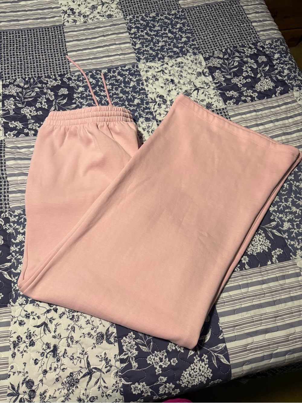 Victoria's Secret Light Pink Drawstring wide leg Sweatpants